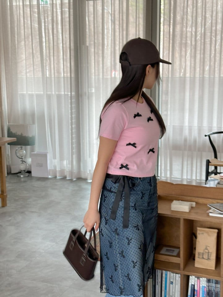 Another Plan - Korean Women Fashion - #womensfashion - Vly Ribbon Tee - 4