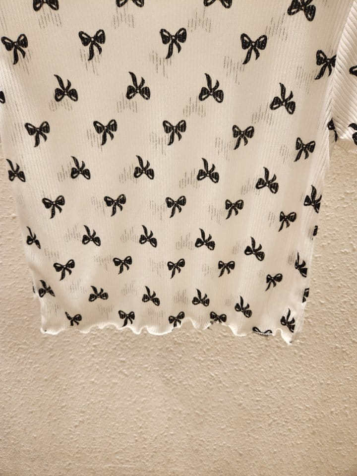 Another Plan - Korean Women Fashion - #womensfashion - Ribbon Nal Tee - 4