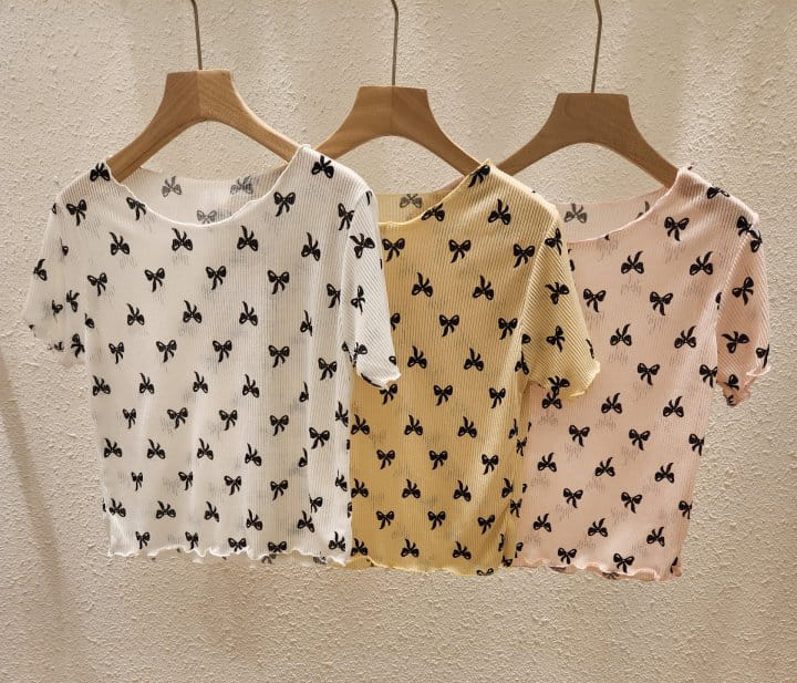 Another Plan - Korean Women Fashion - #momslook - Ribbon Nal Tee - 8