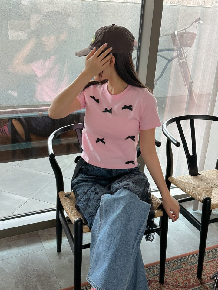 Another Plan - Korean Women Fashion - #pursuepretty - Vly Ribbon Tee - 10