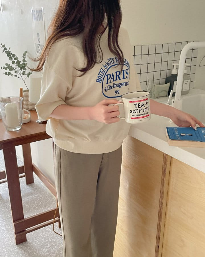 Another Plan - Korean Women Fashion - #pursuepretty - Paris Embroidery Sweatshirt - 3