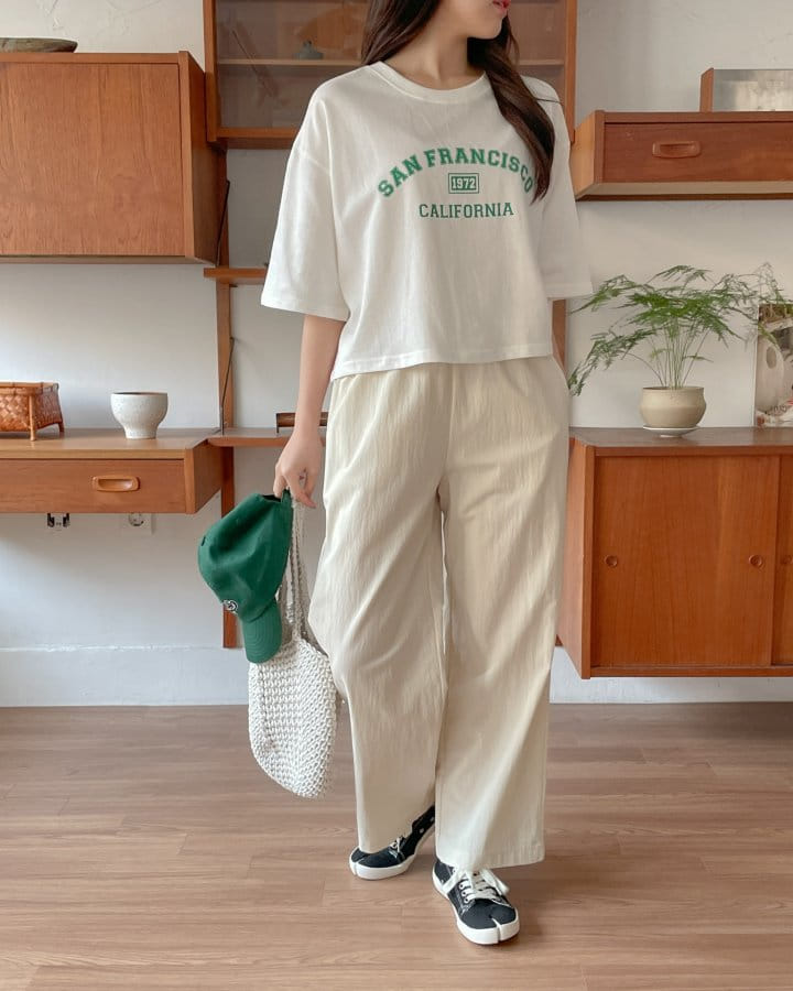 Another Plan - Korean Women Fashion - #pursuepretty - Sanfran Crop Tee - 2