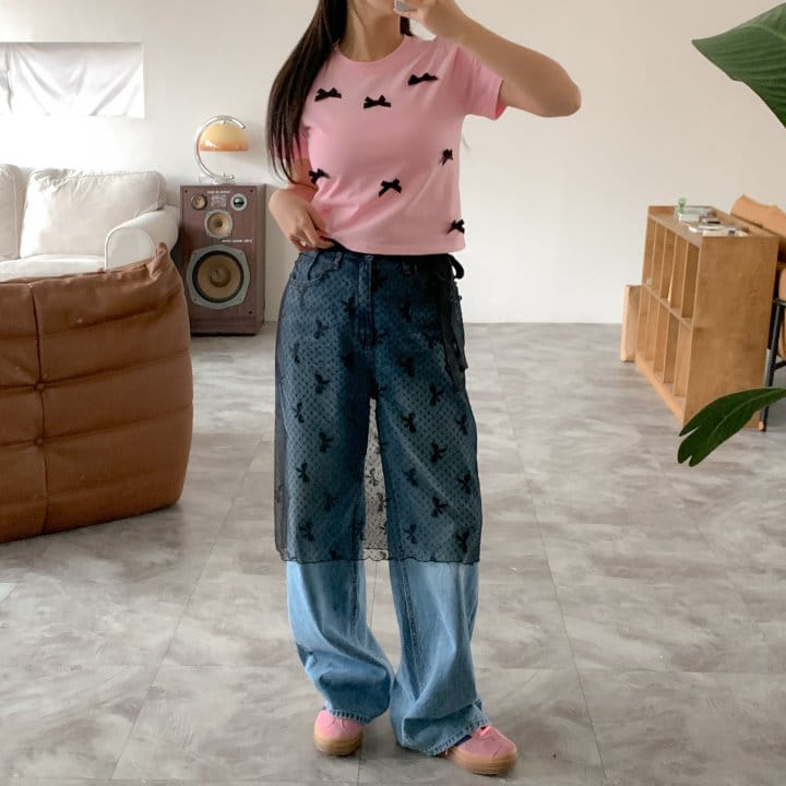 Another Plan - Korean Women Fashion - #restrostyle - Vly Ribbon Tee - 11