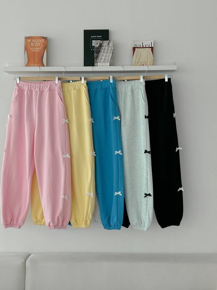 Another Plan - Korean Women Fashion - #restrostyle - Ribbon Jogger Pants - 6