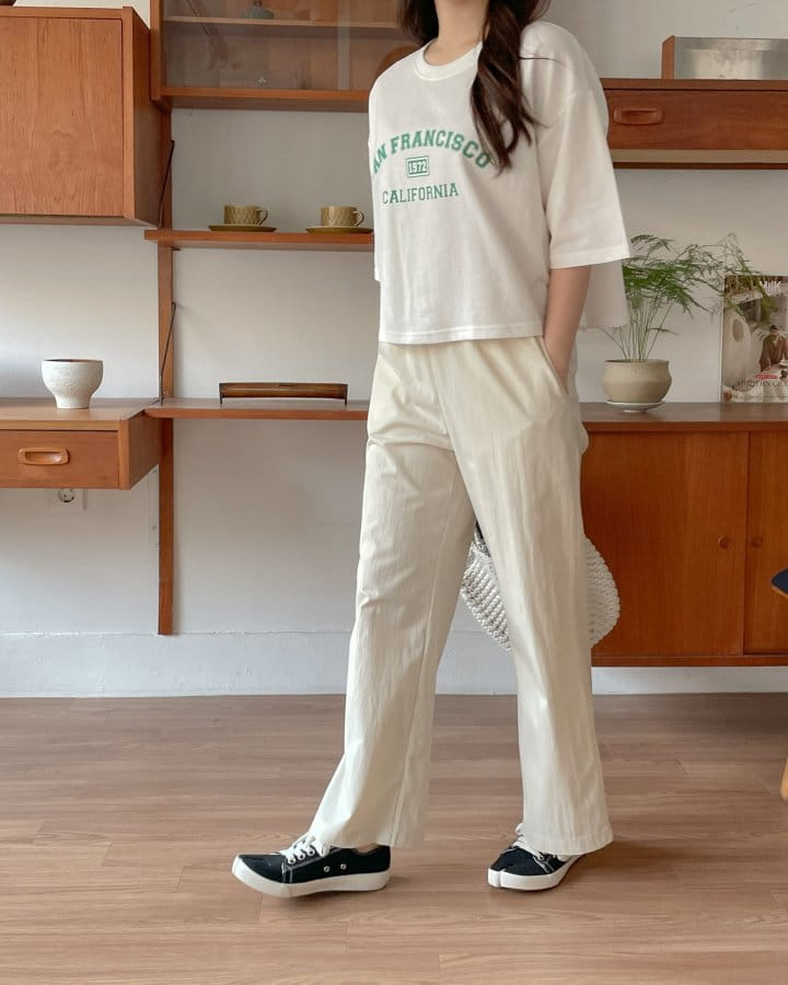 Another Plan - Korean Women Fashion - #restrostyle - Sanfran Crop Tee - 3