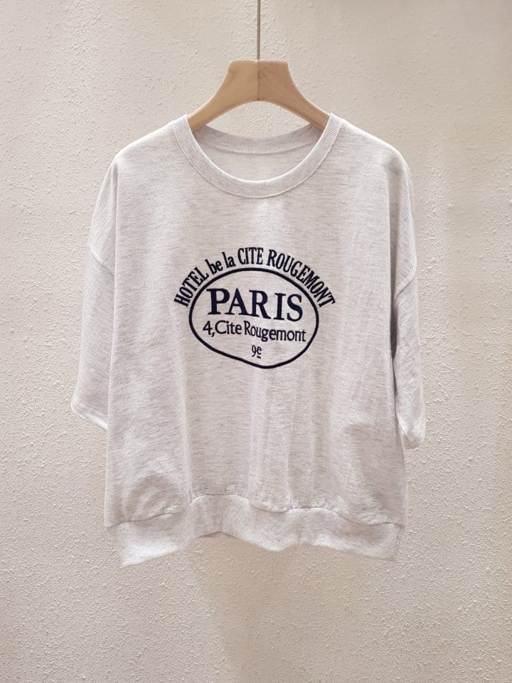 Another Plan - Korean Women Fashion - #thatsdarling - Paris Embroidery Sweatshirt - 7