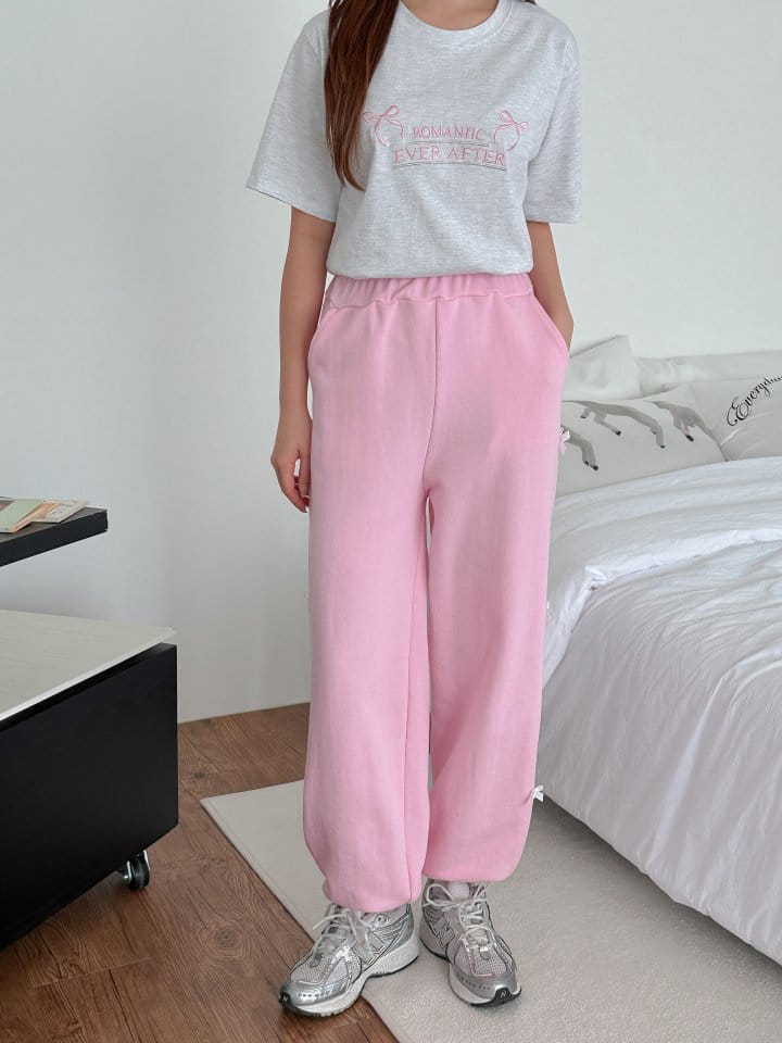 Another Plan - Korean Women Fashion - #vintageinspired - Ribbon Jogger Pants - 3