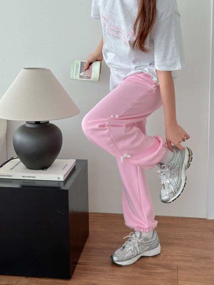 Another Plan - Korean Women Fashion - #vintageinspired - Ribbon Jogger Pants - 4