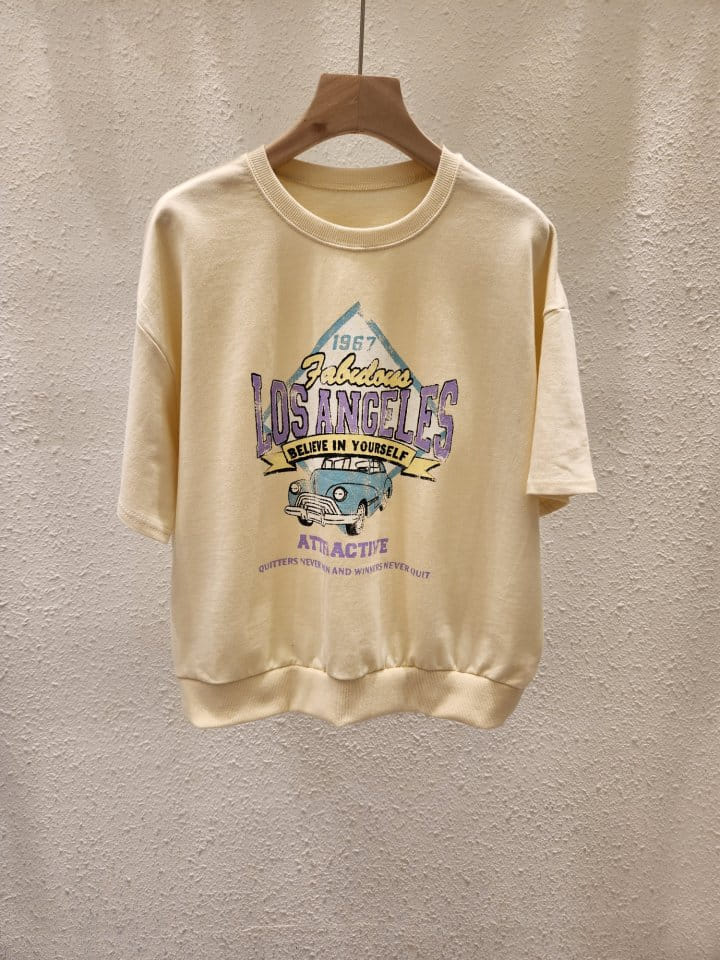 Another Plan - Korean Women Fashion - #vintagekidsstyle - LA Car Sweatshirt - 5