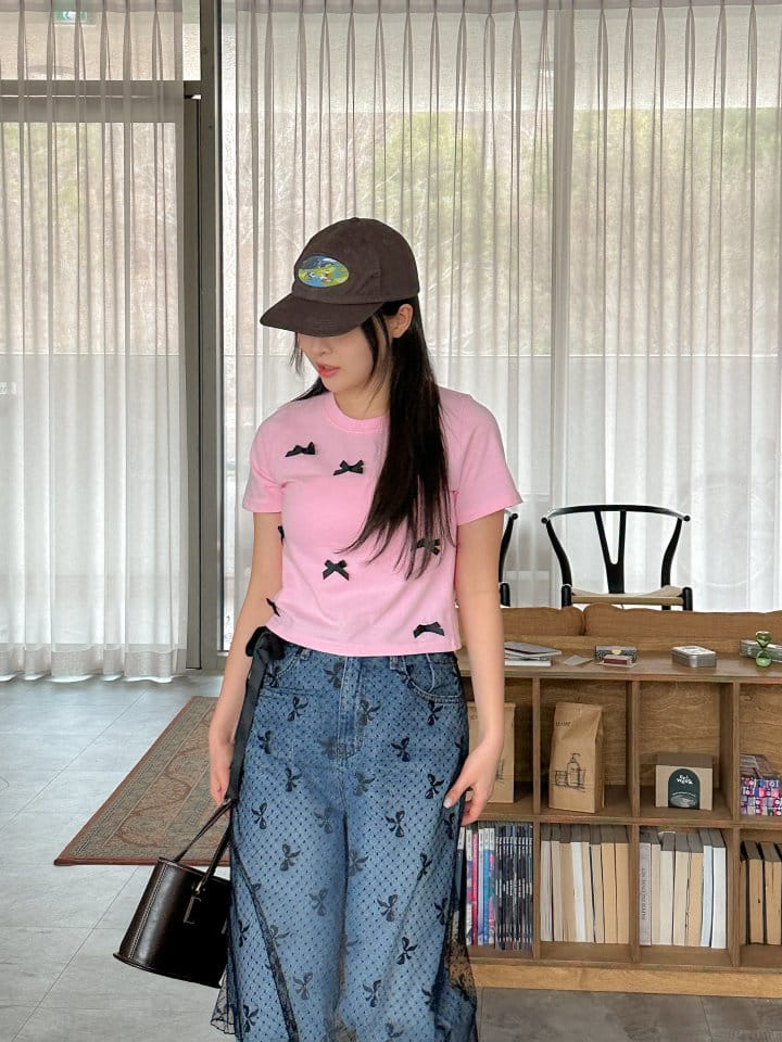 Another Plan - Korean Women Fashion - #womensfashion - Vly Ribbon Tee - 3