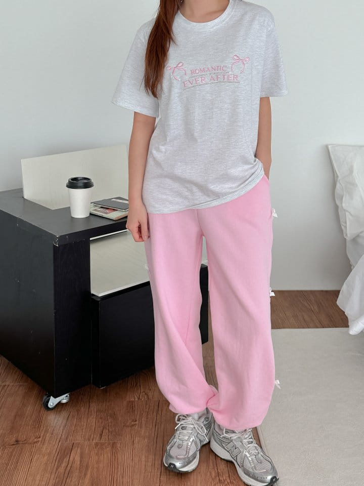 Another Plan - Korean Women Fashion - #womensfashion - Ribbon Jogger Pants - 2