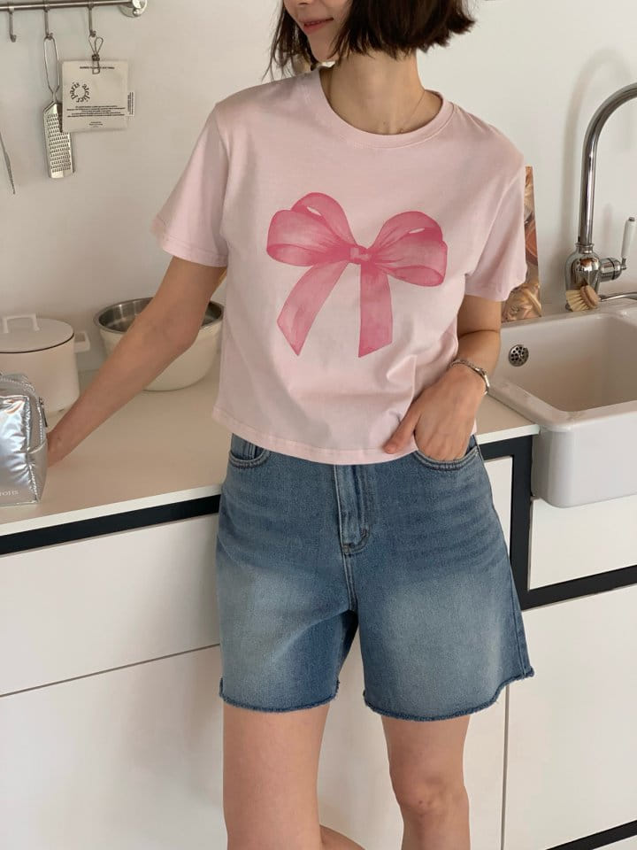 Arc - Korean Women Fashion - #momslook - Ribbon Tee - 3