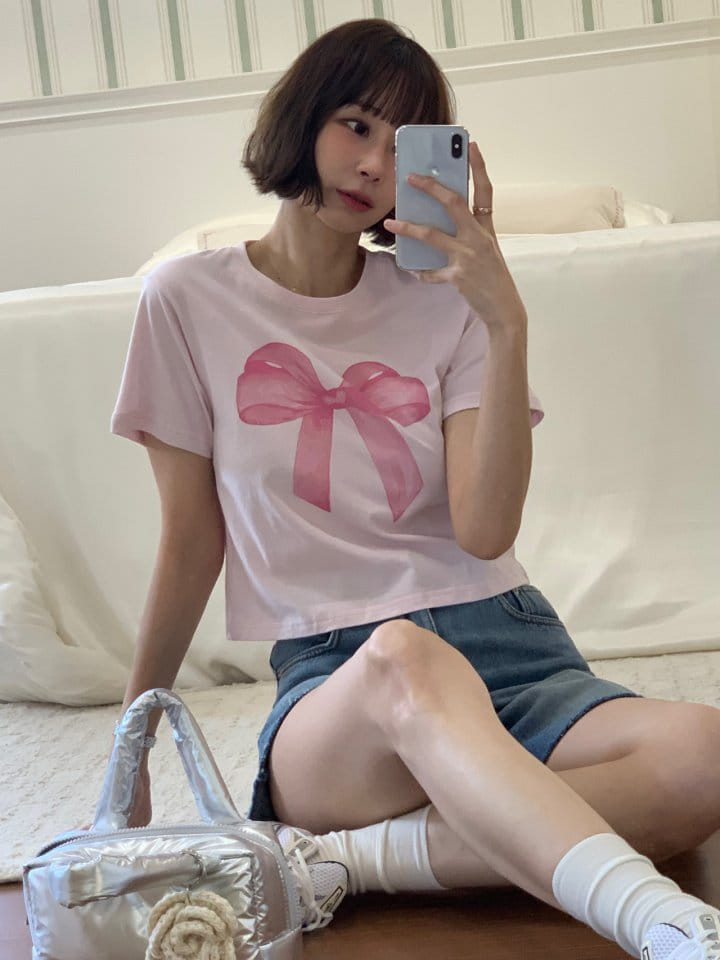 Arc - Korean Women Fashion - #momslook - Ribbon Tee - 4