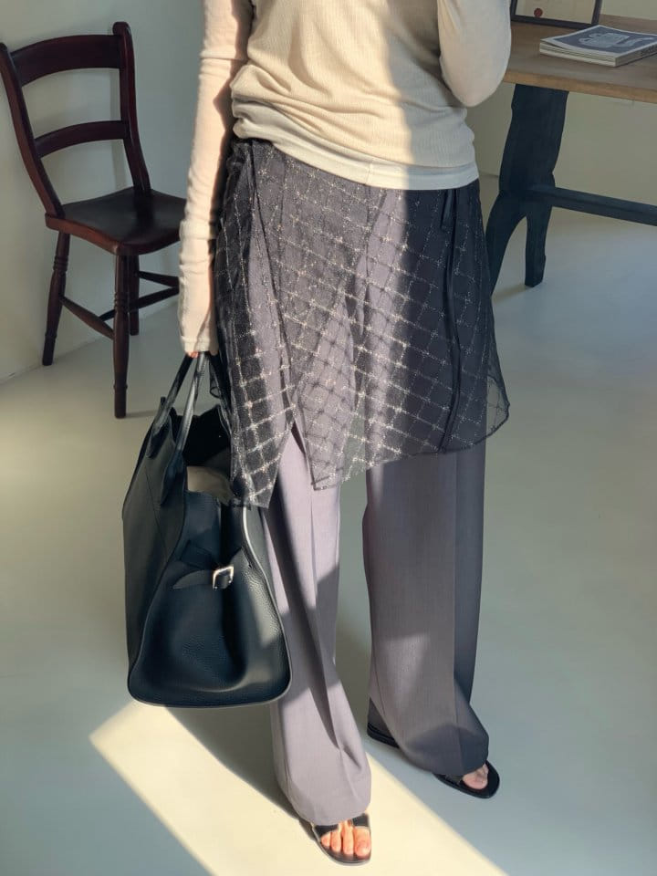 Arc - Korean Women Fashion - #womensfashion - Shine Layered Skirt