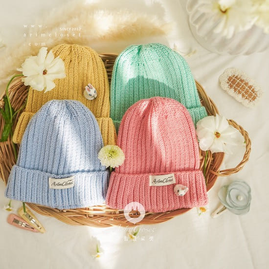 Arim Closet - Korean Children Fashion - #littlefashionista - 4color Purple Baby Beanie Hat (1ea)