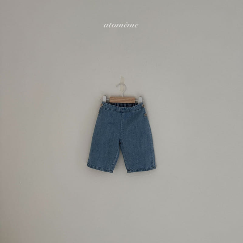 Atomeme - Korean Baby Fashion - #babyoutfit - Button Wide Denim - 3