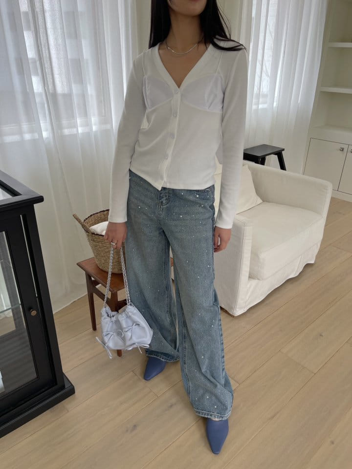 Attention-plz-Korean Women Fashion - #momslook - Cubic Denim Pants - 10