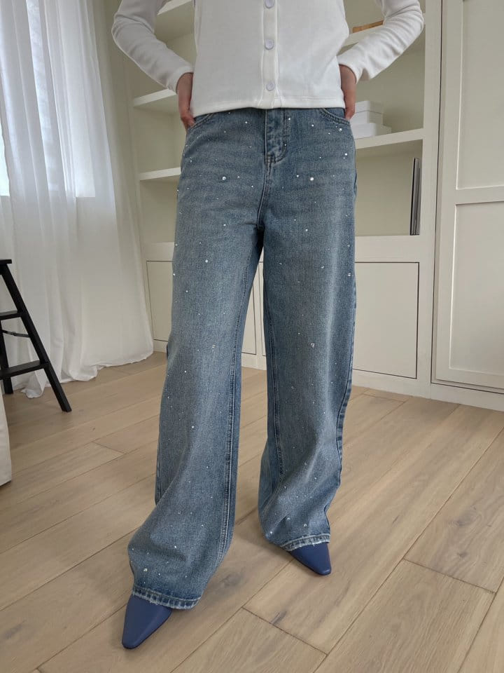 Attention-plz-Korean Women Fashion - #momslook - Cubic Denim Pants - 6