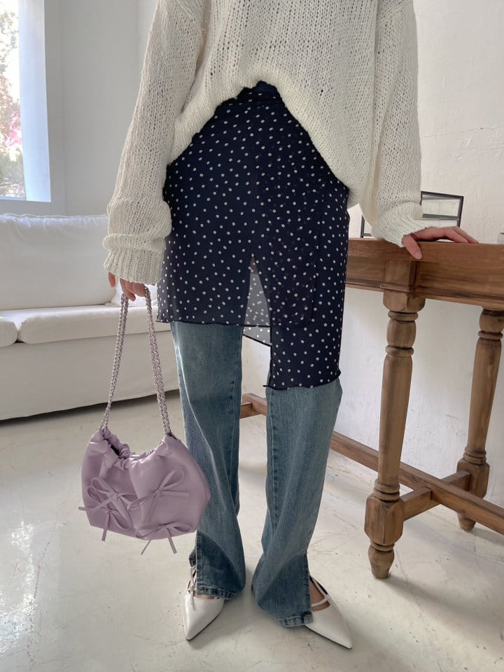 Attention-plz-Korean Women Fashion - #momslook - V Neck Knit - 5