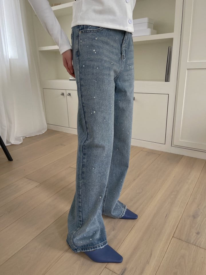Attention-plz-Korean Women Fashion - #womensfashion - Cubic Denim Pants