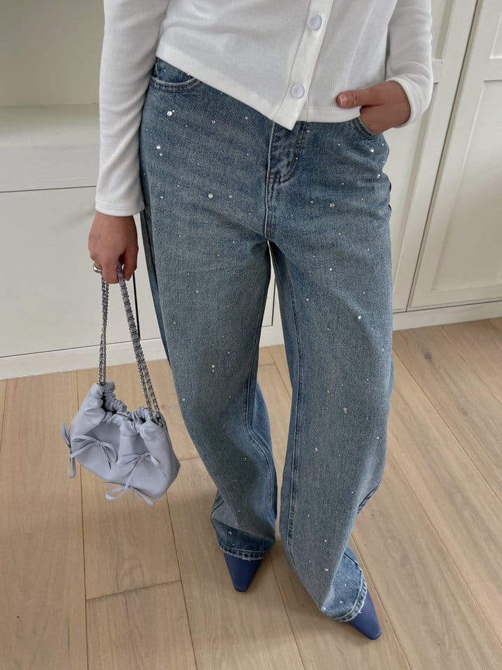Attention-plz-Korean Women Fashion - #womensfashion - Cubic Denim Pants - 11