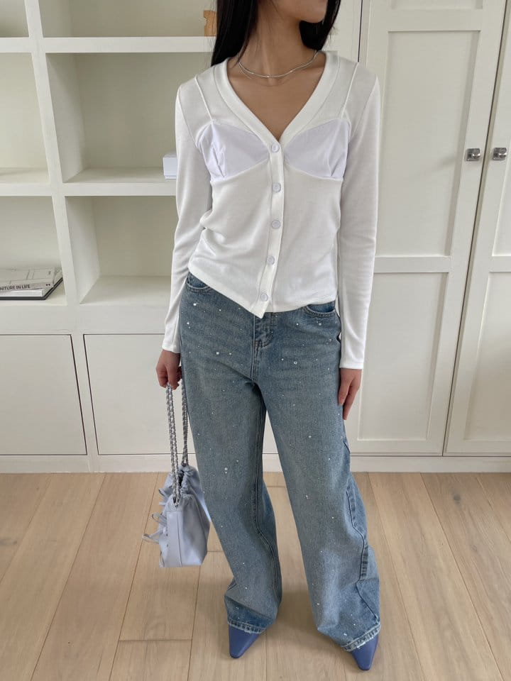 Attention-plz-Korean Women Fashion - #womensfashion - Cubic Denim Pants - 7