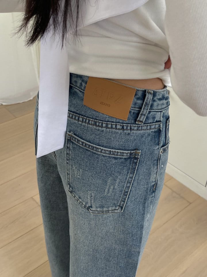 Attention-plz-Korean Women Fashion - #womensfashion - Cubic Denim Pants - 9