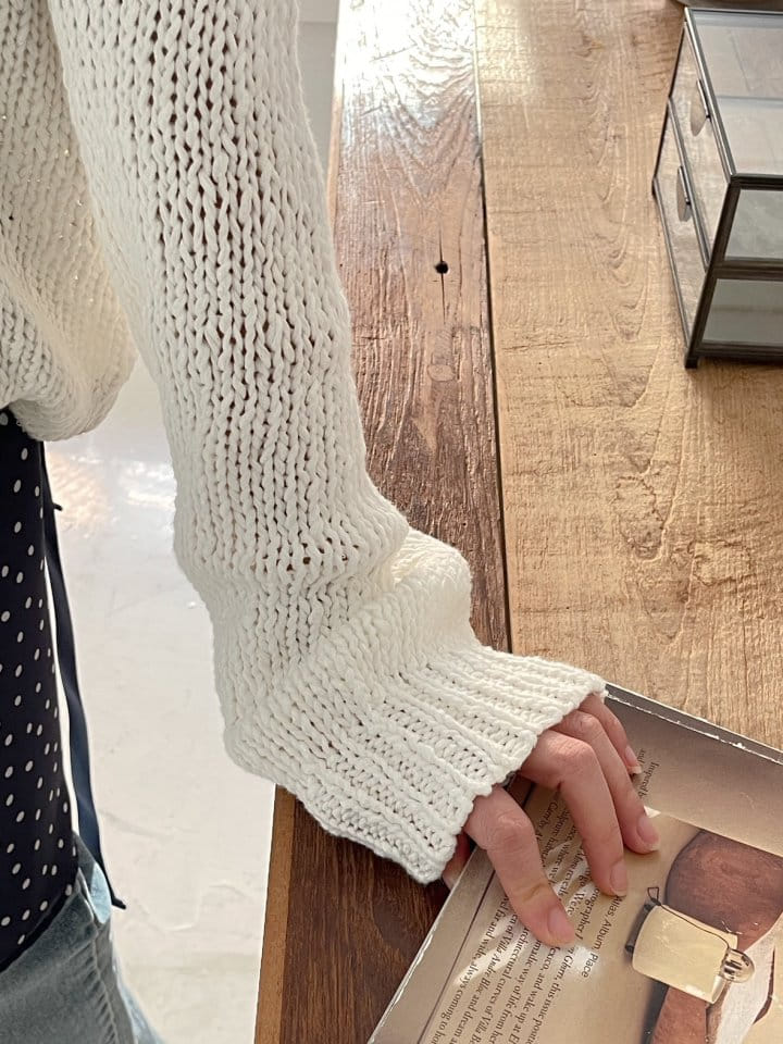 Attention-plz-Korean Women Fashion - #momslook - V Neck Knit - 4