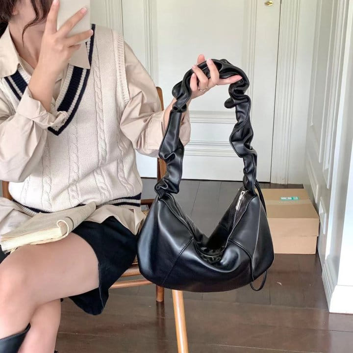 Attention-plz-Korean Women Fashion - #womensfashion - Wrinkle L Shoulder Bag - 7