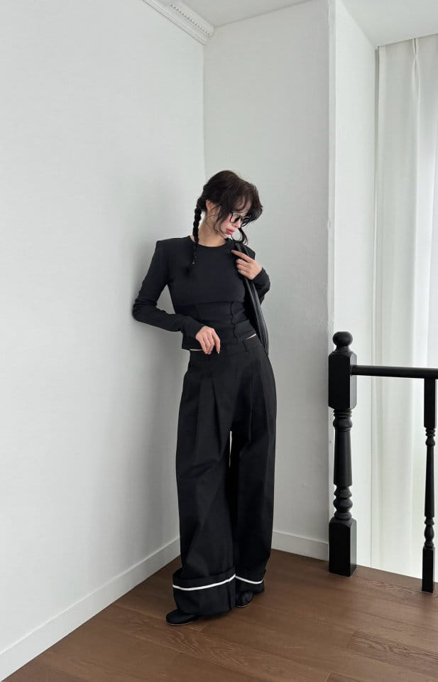 Auver_Fit - Korean Women Fashion - #thelittlethings - Coroset Pad Tee - 4