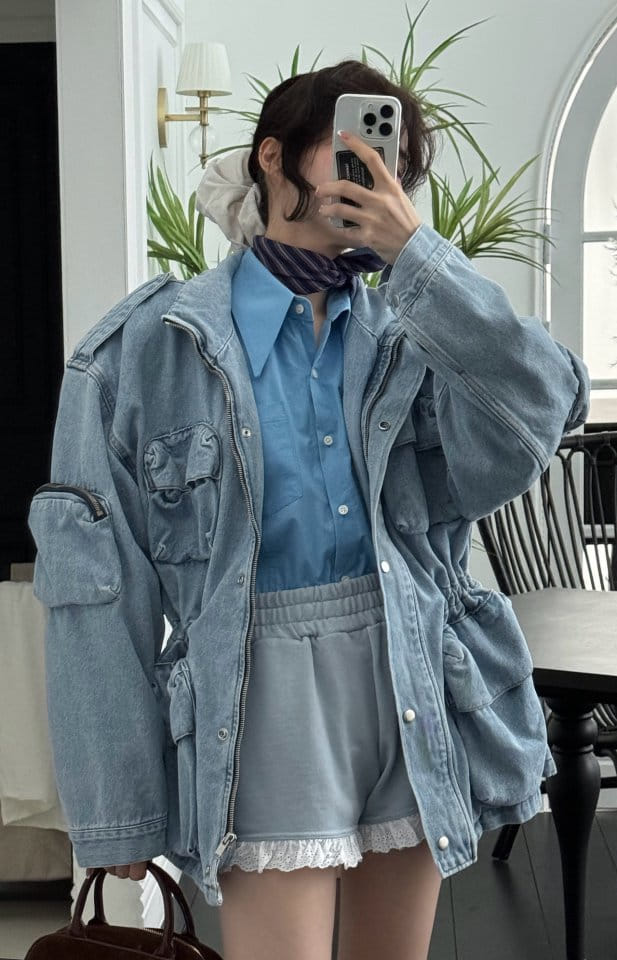 Auver_Fit - Korean Women Fashion - #restrostyle - 6 Cargo Denim Jacket
