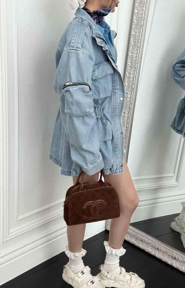 Auver_Fit - Korean Women Fashion - #romanticstyle - 6 Cargo Denim Jacket - 2