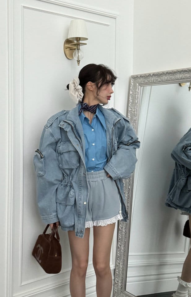 Auver_Fit - Korean Women Fashion - #shopsmall - 6 Cargo Denim Jacket - 3