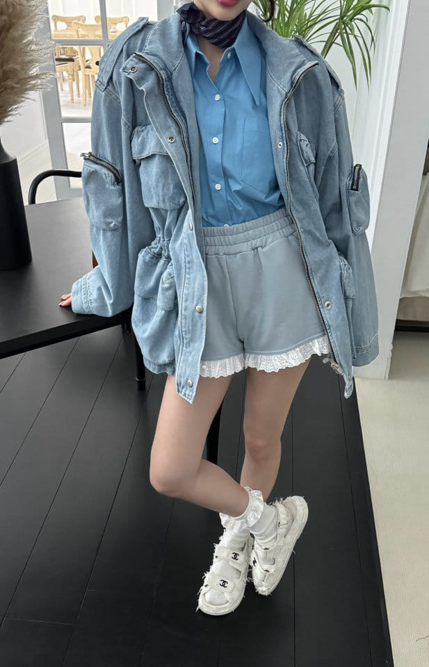 Auver_Fit - Korean Women Fashion - #thelittlethings - 6 Cargo Denim Jacket - 5