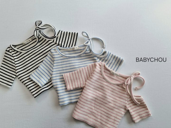 Babychou - Korean Children Fashion - #childrensboutique - Hool Ribbon Tee