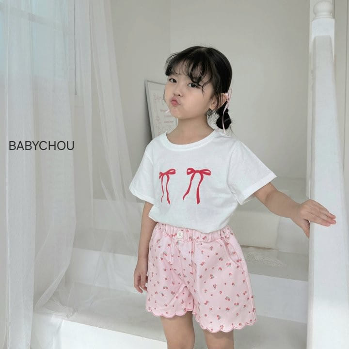 Babychou - Korean Children Fashion - #kidsstore - Twin Ribbon Tee - 4