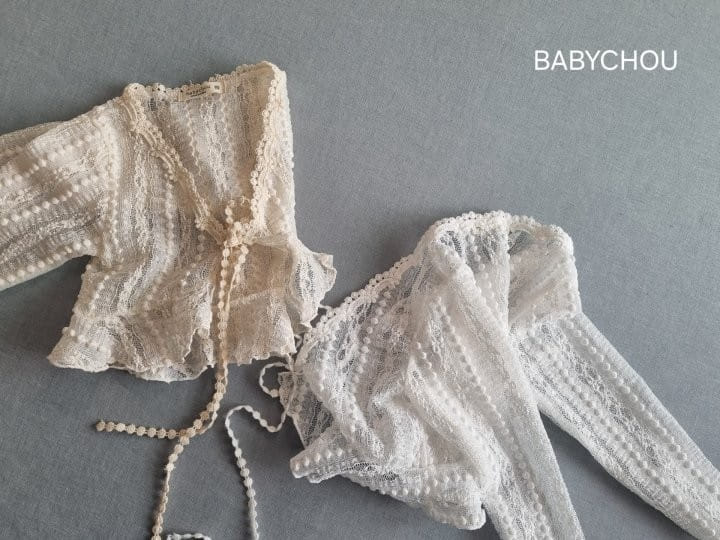Babychou - Korean Children Fashion - #littlefashionista - Hool Lace Cardigan - 2
