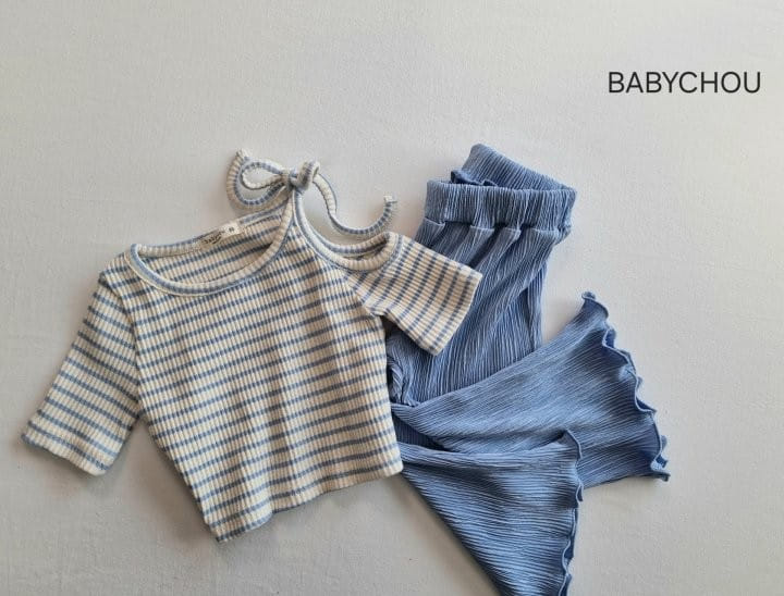 Babychou - Korean Children Fashion - #littlefashionista - Hool Ribbon Tee - 9