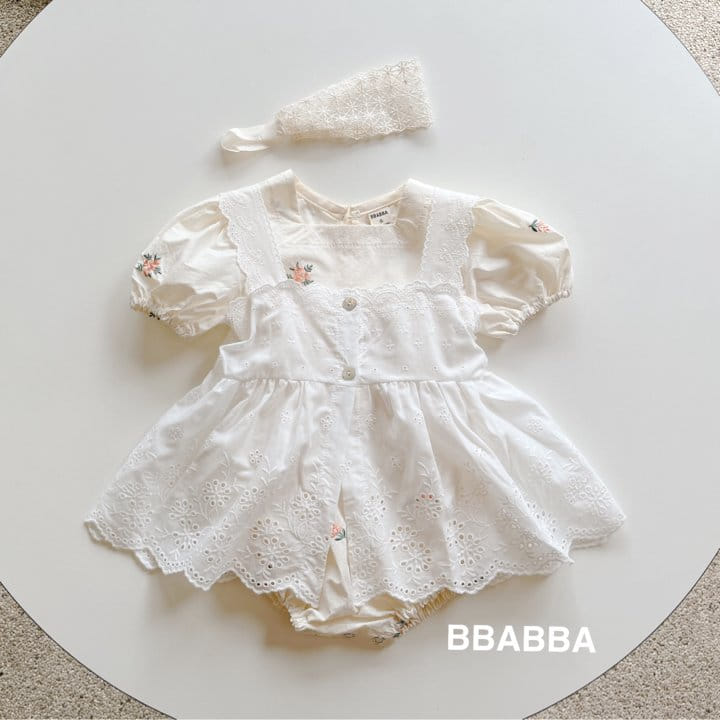 Bbabba - Korean Baby Fashion - #babyboutiqueclothing - Mamang Lace One-Piece - 2