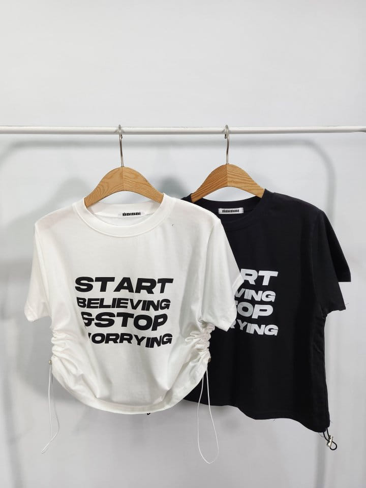 Bbibbi - Korean Women Fashion - #restrostyle - String Cro Short Sleeve Tee