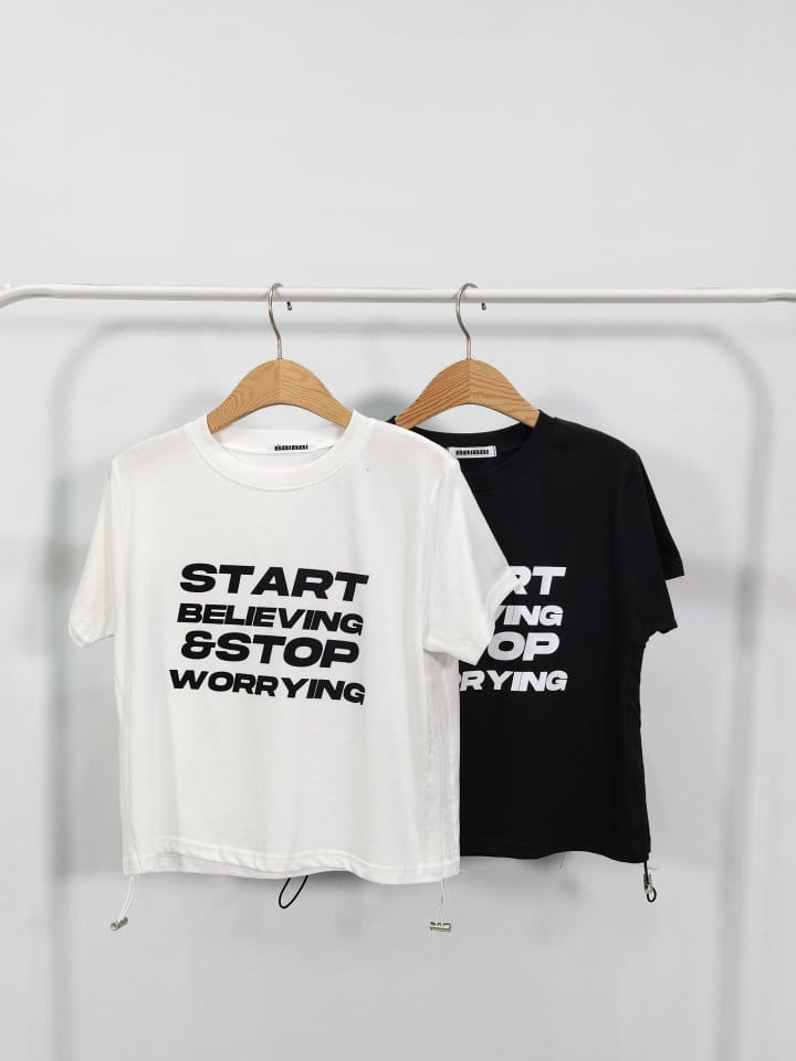 Bbibbi - Korean Women Fashion - #romanticstyle - String Cro Short Sleeve Tee - 2
