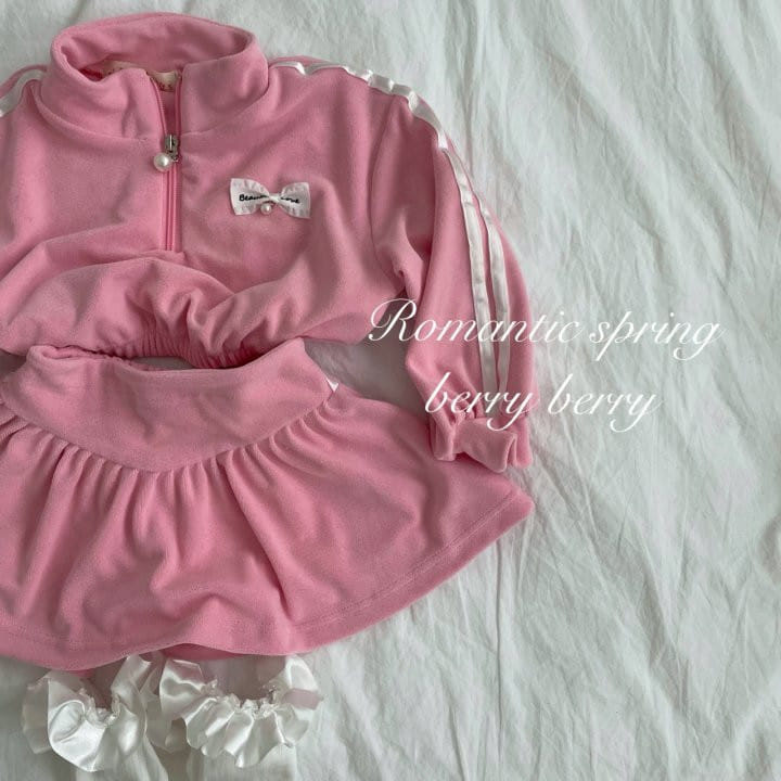 Berry Berry - Korean Children Fashion - #magicofchildhood - V Terry Top Bottom Set - 3
