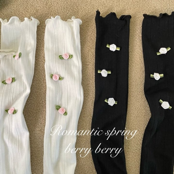 Berry Berry - Korean Children Fashion - #todddlerfashion - Rose Socks - 2