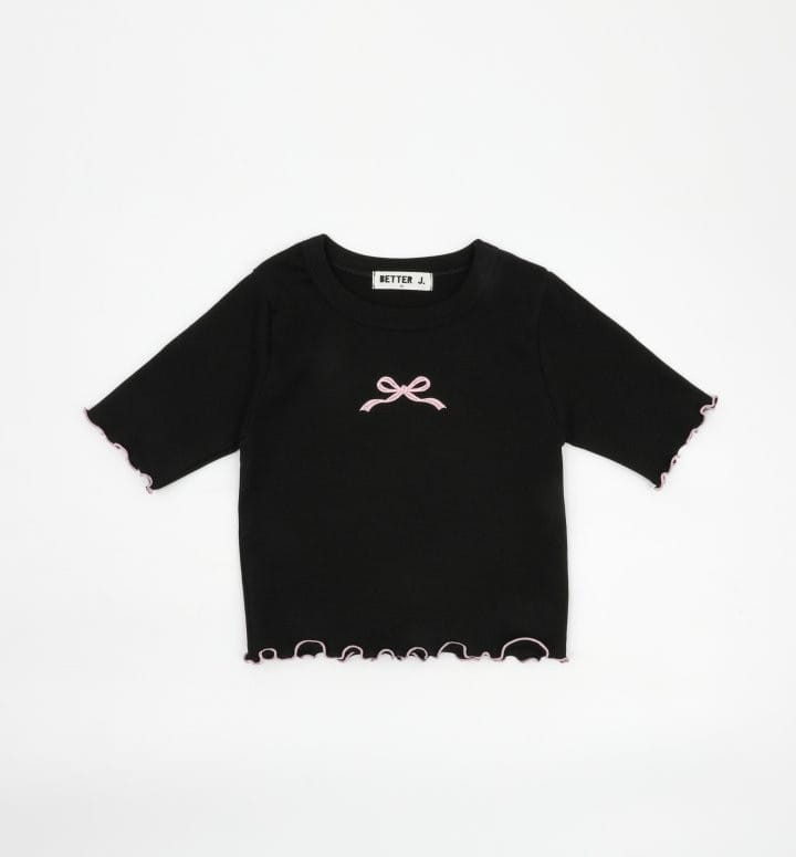 Better j - Korean Children Fashion - #Kfashion4kids - Ribbon Terry Tee - 3
