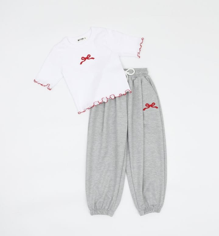 Better j - Korean Children Fashion - #childofig - Ribbon Terry Tee - 8