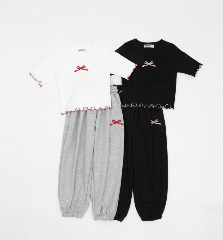 Better j - Korean Children Fashion - #kidsstore - Ribbon Wrinkle Pants - 9