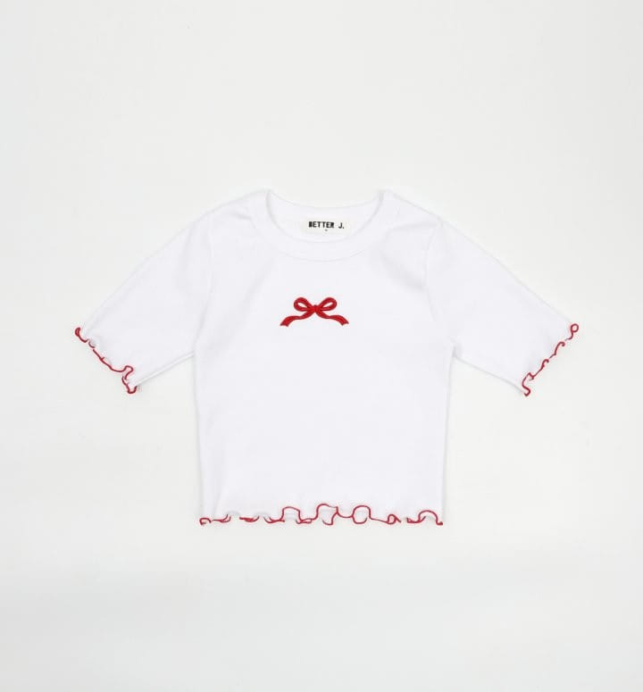 Better j - Korean Children Fashion - #magicofchildhood - Ribbon Terry Tee - 5