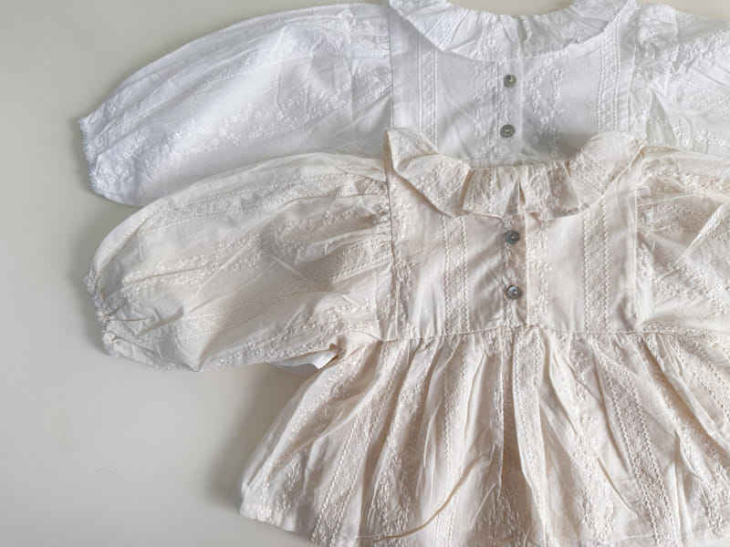 Bienvenu - Korean Children Fashion - #Kfashion4kids - Empire Jacquard Blouse - 9