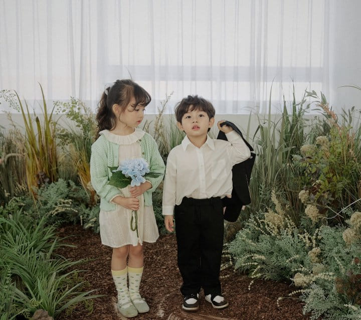 Bienvenu - Korean Children Fashion - #childofig - Frill Empire Jacquard One-Piece - 9