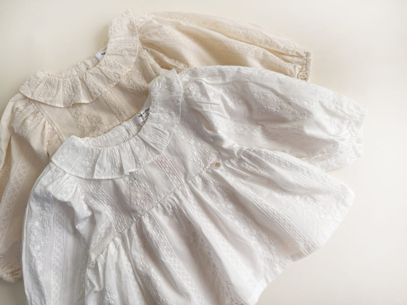 Bienvenu - Korean Children Fashion - #designkidswear - Empire Jacquard Blouse - 4